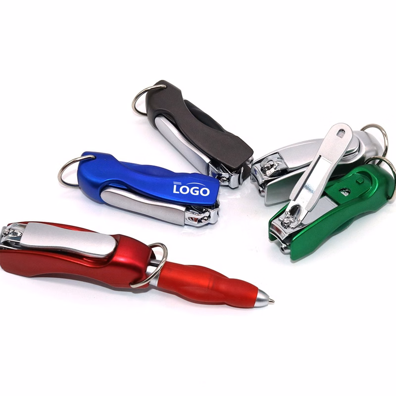 Mini Foldable Keychain Pen with Nail Clipper