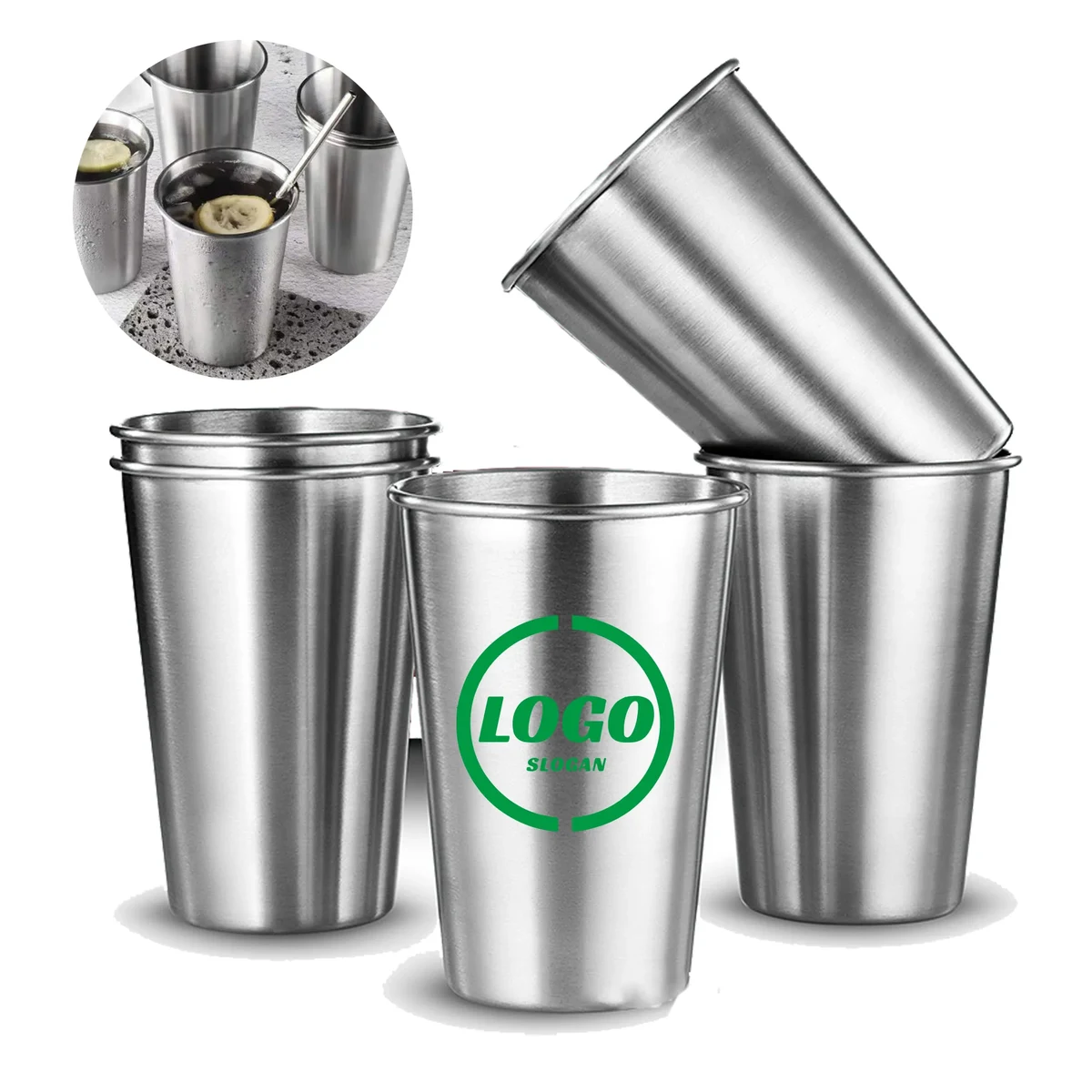 Custom 16 oz Stainless Steel Pint Cup 1