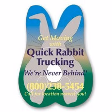 USA Made Premium UV Window Micro-Suction Cling Decal (3"x2.125") Tooth or Bunny Rabbit Shape