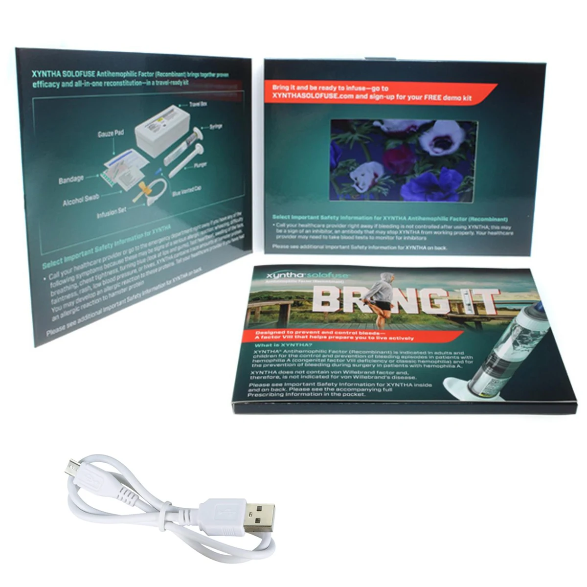 Lilac 4.3" LCD Video Bi-fold Brochure 1