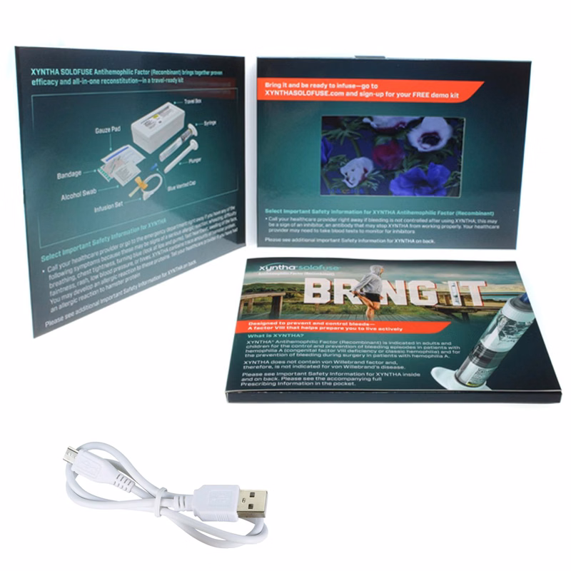 Lilac 4.3" LCD Video Bi-fold Brochure