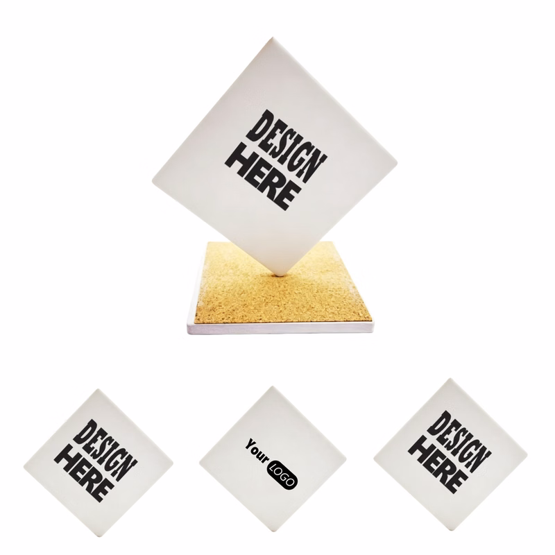 Square Ceramic Cork Coaster