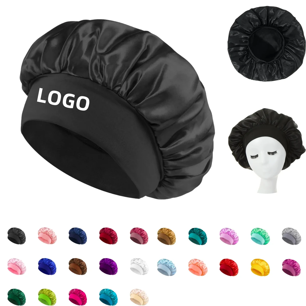 Womens Satin Bonnet Sleep Cap Nightcap for Hair Protection 1