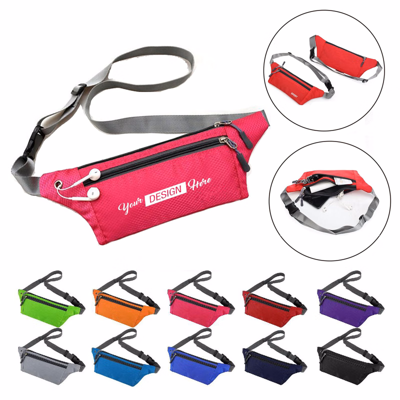 3-Zipper Waterproof Running Belt Fanny Pack
