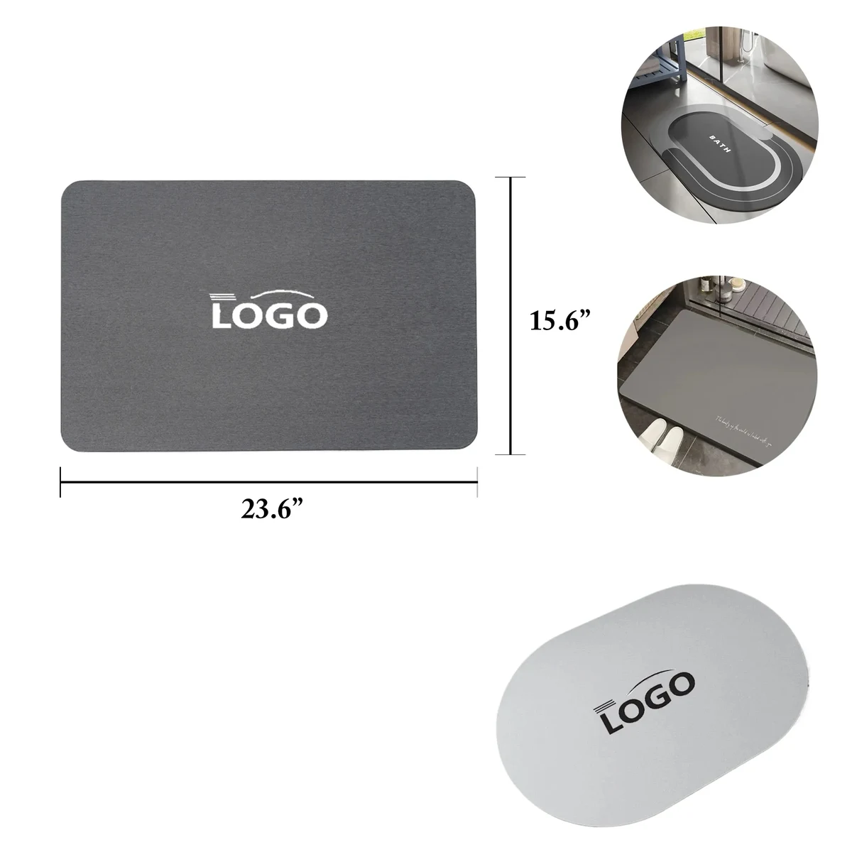 MOQ50 3mm thick Tech Fabric Absorbent Polyester Floor Mat 1