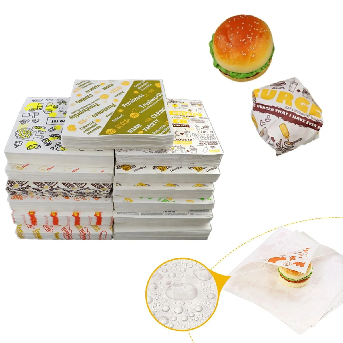 14" x 14" Food Wrapping Paper MOQ 1000 PCS 1