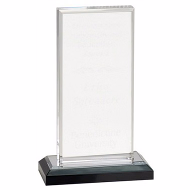7" x 5" Silver Beveled Rectangle Acrylic Award