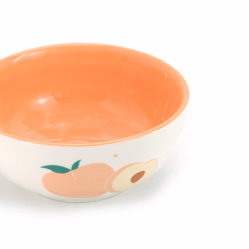 Ceramic Tableware Dinnerware Spring Summer Peach Bowl