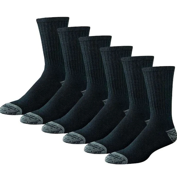 Men's Crew Socks Sizes 10-13 Black 1