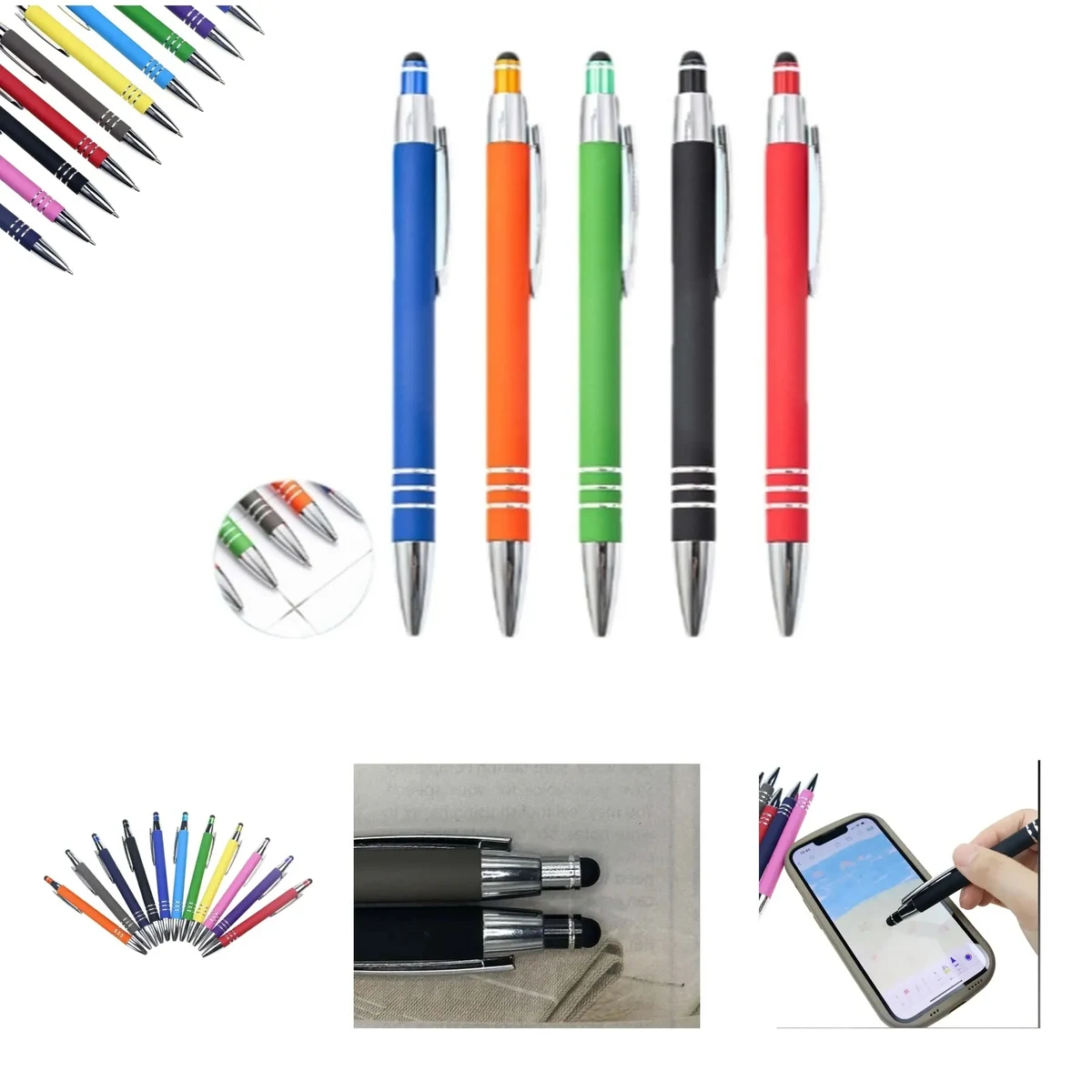 2-In-1 Charged Capacitive Rubber Ballpoint Pen 1