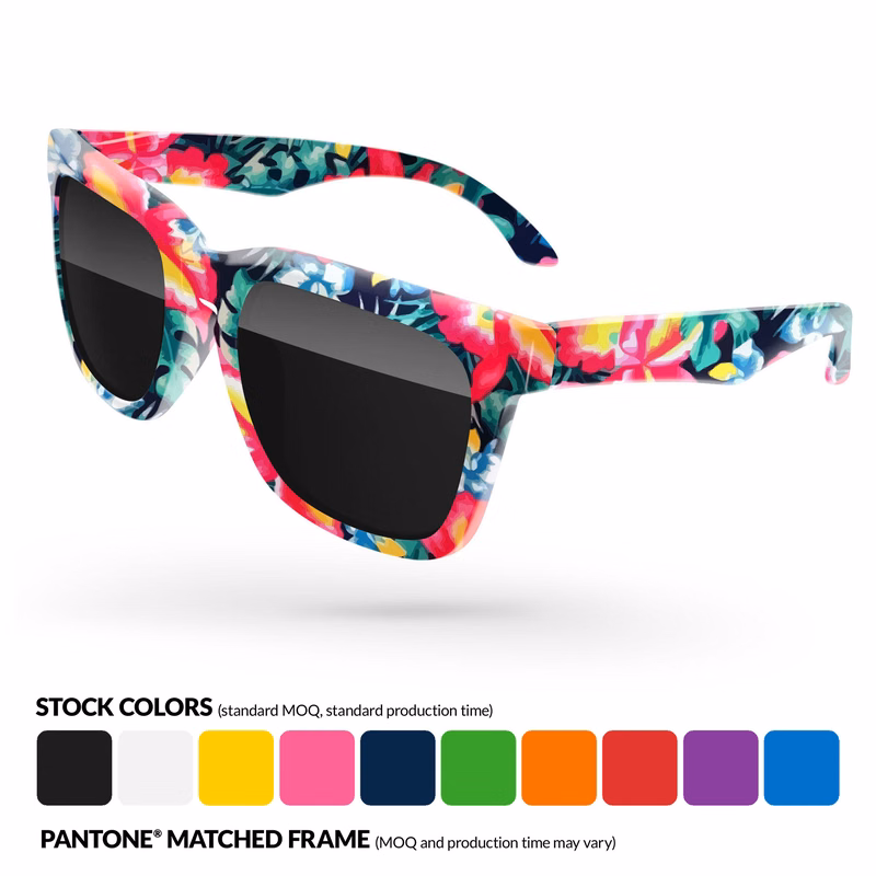 Promotional Bold Sunglasses w/ Sublimation Wrap