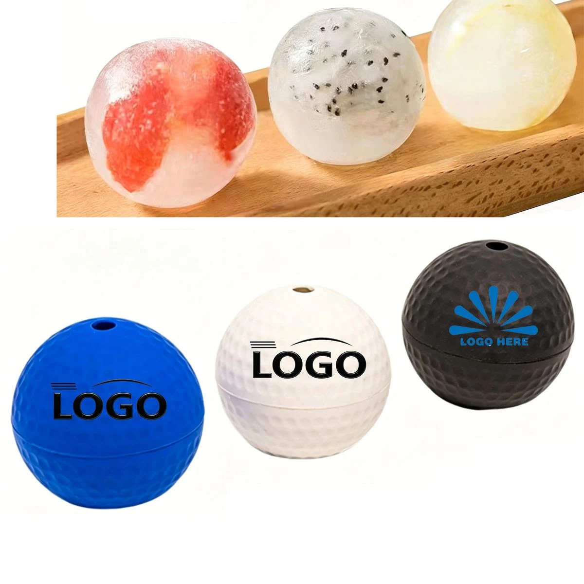 Golf Ball Shaped Ice Mold With Custom Logo 1