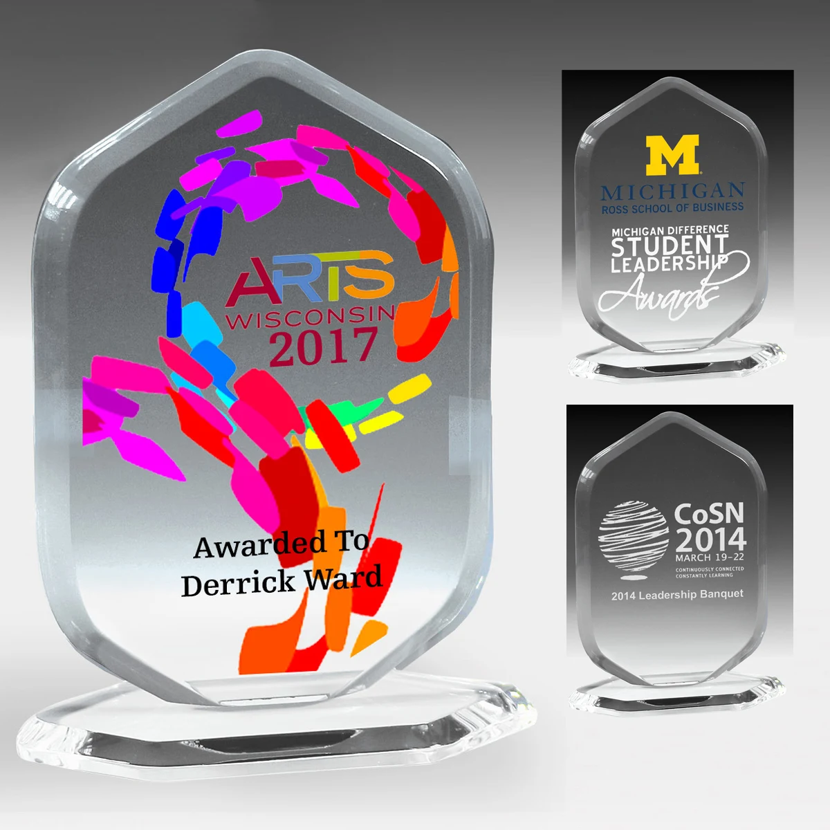 Laser Engraved Ocean Series Acrylic Billboard Award (5"x 8") 1