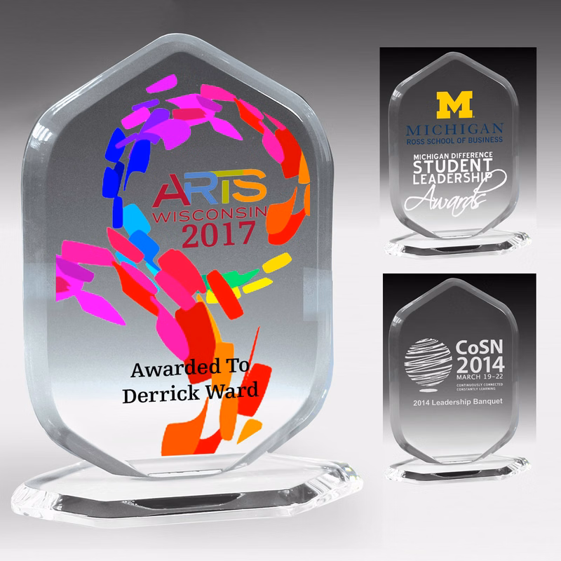 Laser Engraved Ocean Series Acrylic Billboard Award (5"x 8")
