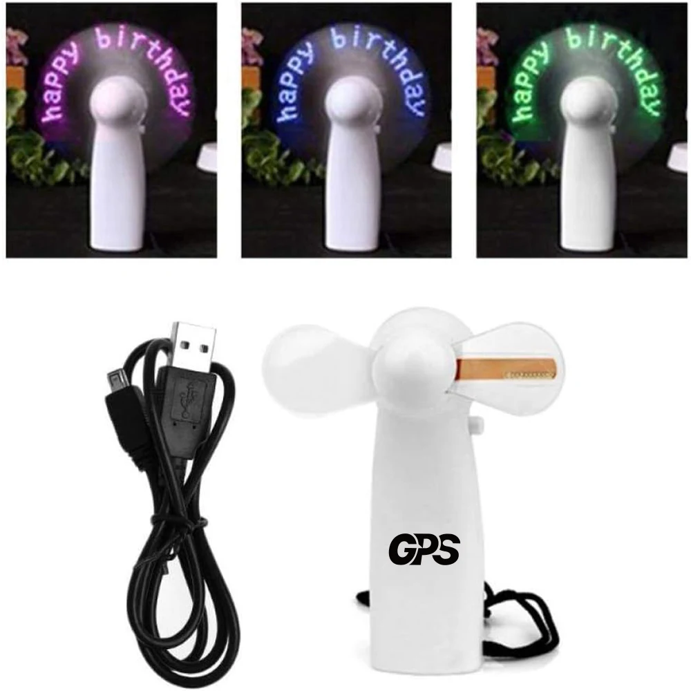 Light-Up Handheld Message Cooling Fan 1