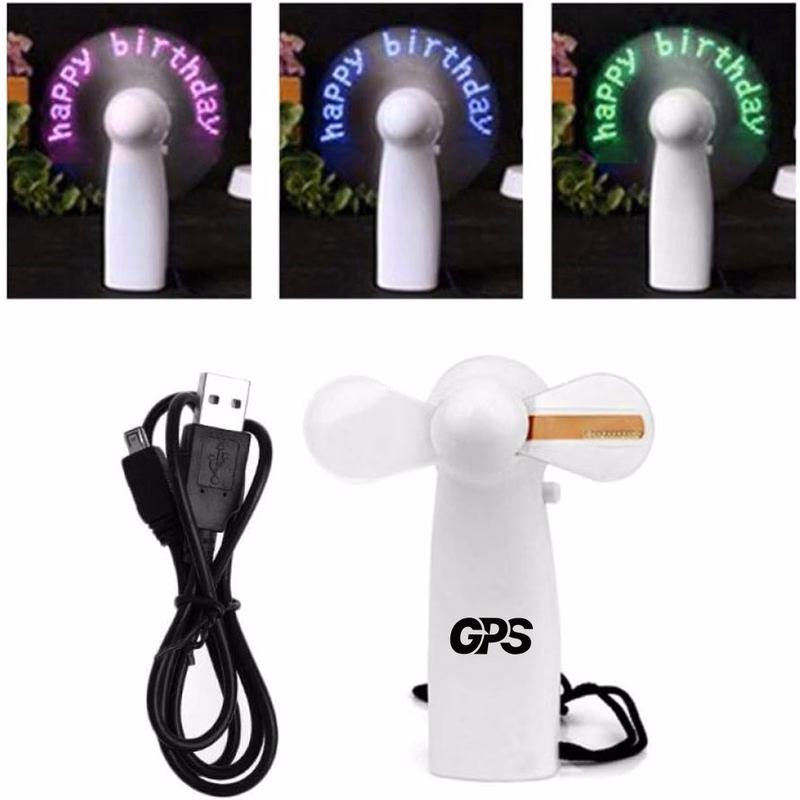 Light-Up Handheld Message Cooling Fan