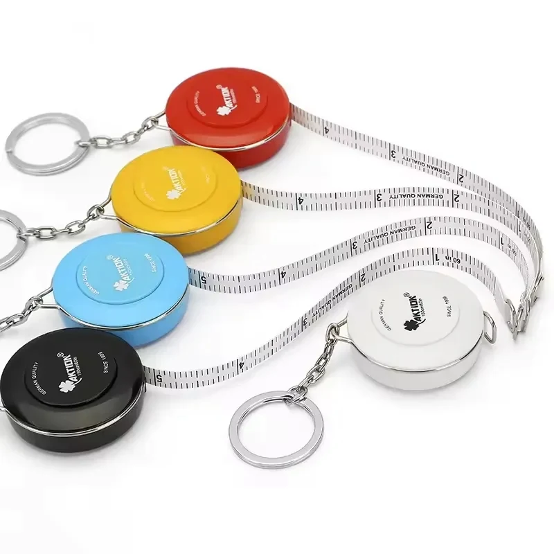 Portable Mini Tool Keychain Double Scales Tape Measure 1