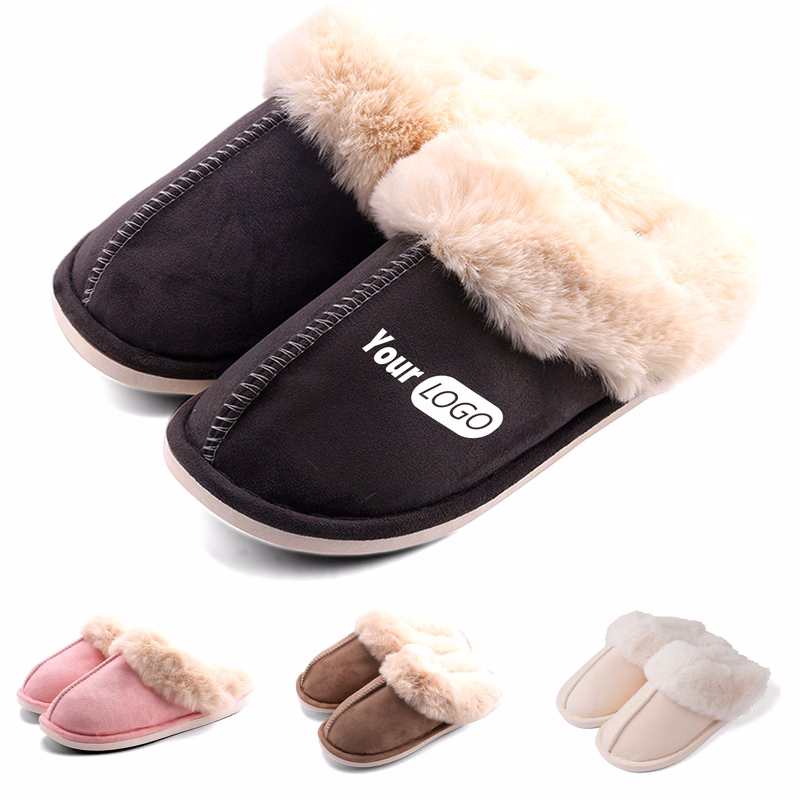 Super Soft Velvet Embroidered Soft Plush Slippers