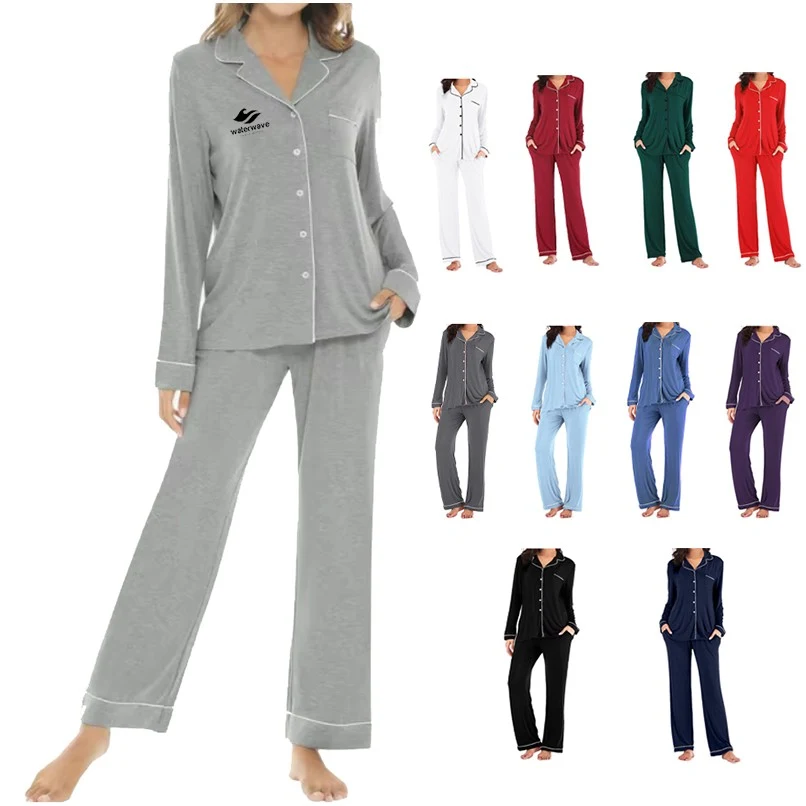 Women Modal Pajamas Two-Piece Soft PJs Sets 1