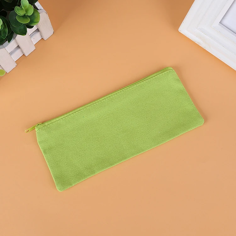 Canvas Pencil Zipper Bag, custom tote bag with logo imprint 1