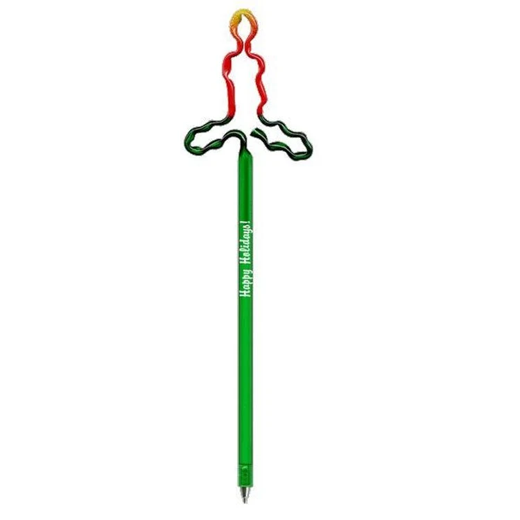 Candle With Holly Multi-Color Inkbend Standard, Bent Pen 1