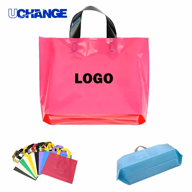 Custom Plastic Grocery Tote Bag Carrier