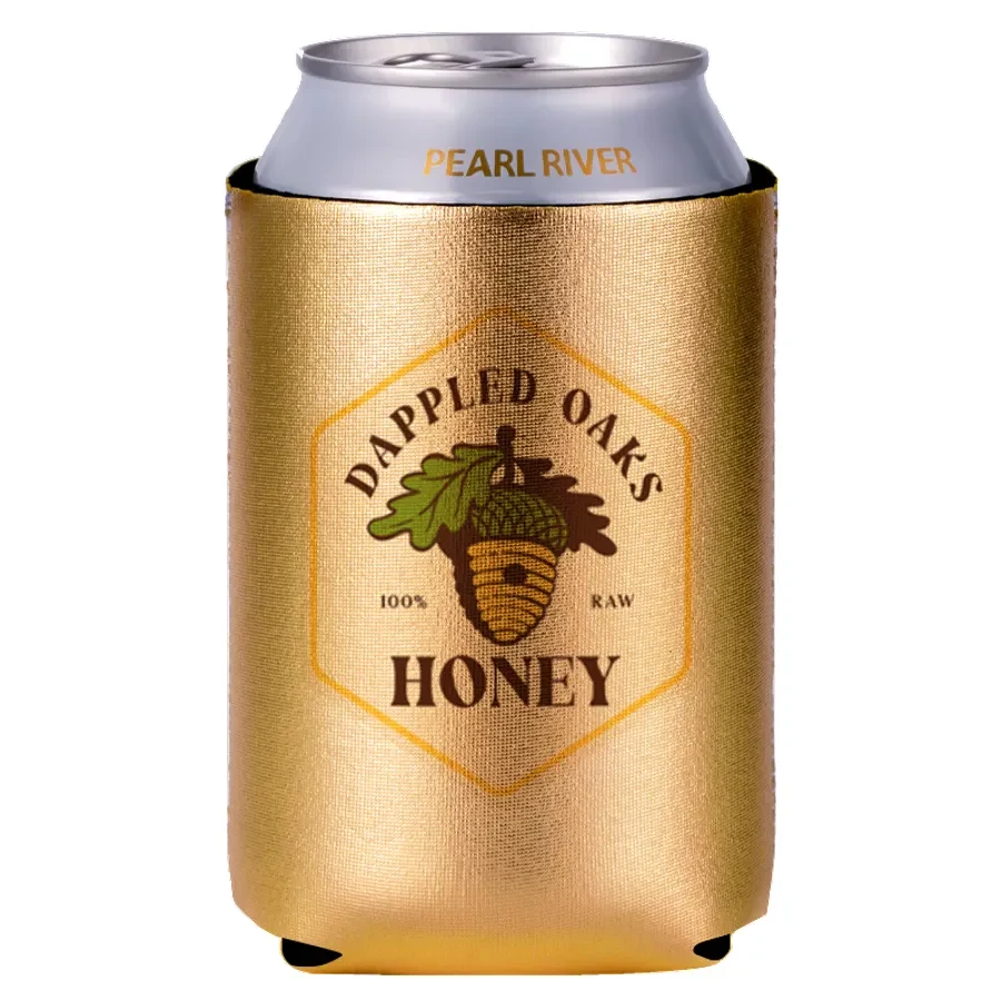 Metallic Collapsible, custom koozie with logo imprint 1