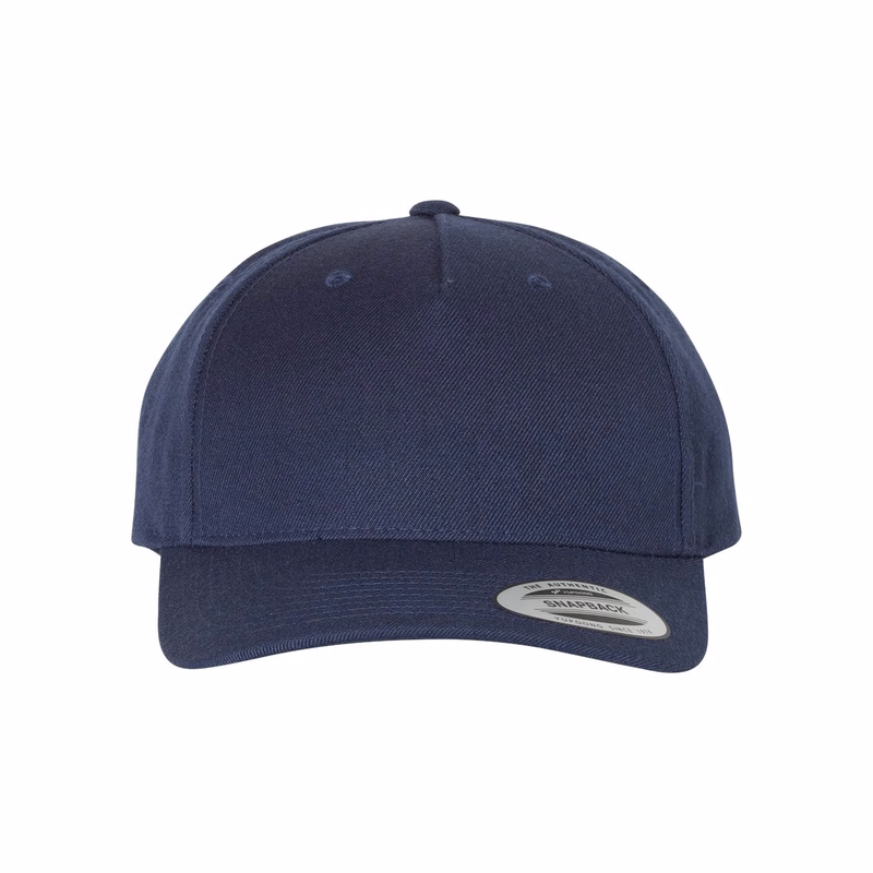 Premium Five-Panel Curved Bill Snapback Cap - 5789M