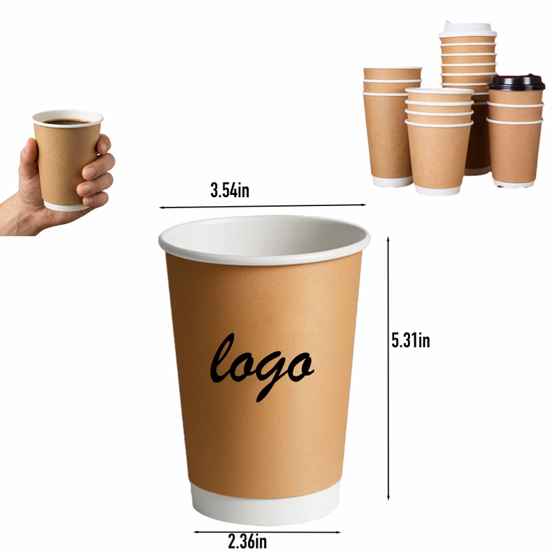 Thickened Double Walled Heat Resistant Disposable Coffee Cup
