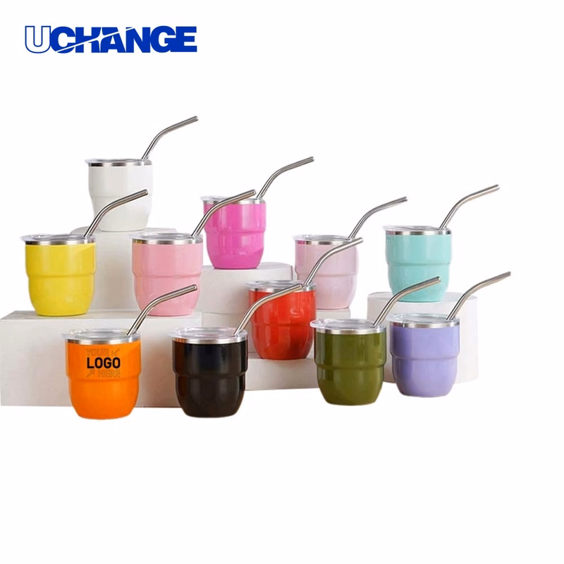 4oz Mini Tumbler with Lid and Straw