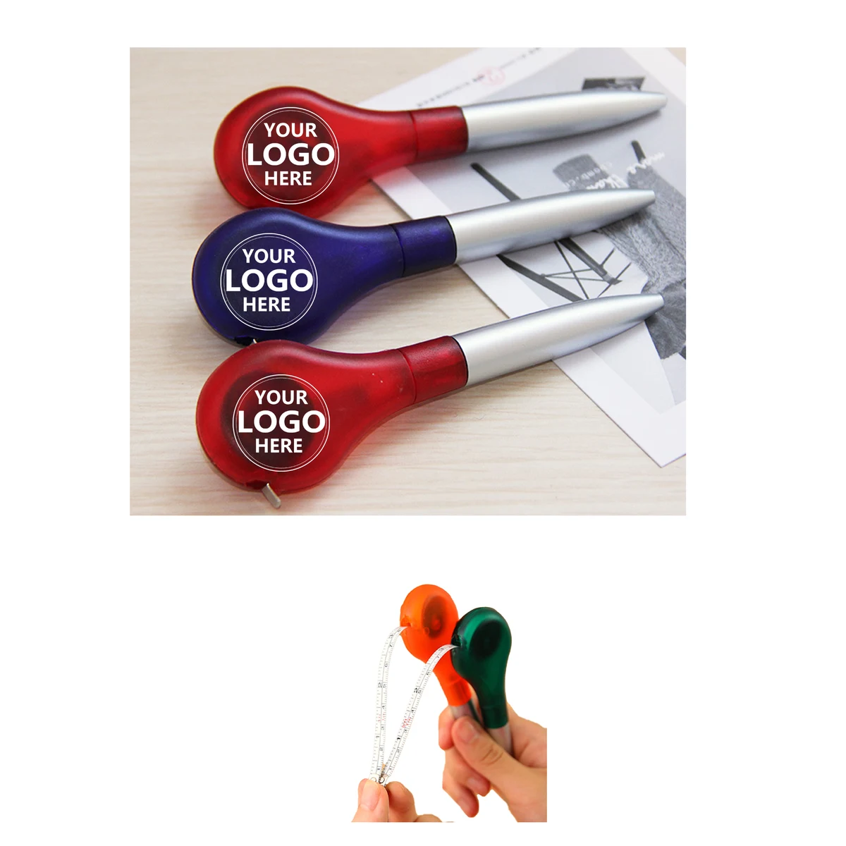 Personalized Logo Slide-Out Ruler Pen 1