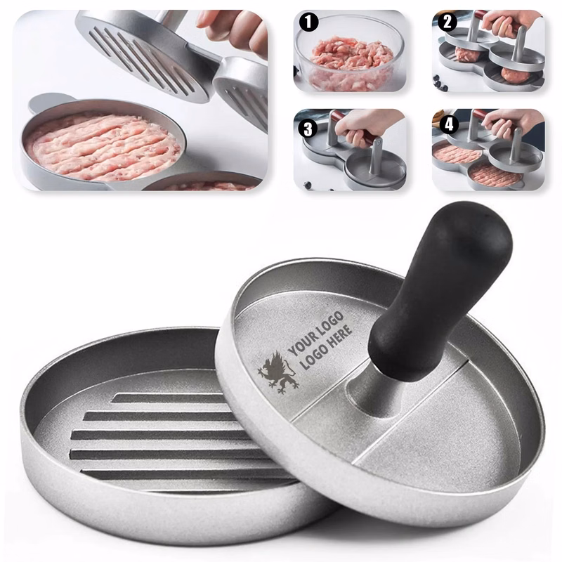 Round Aluminum Hamburger Press