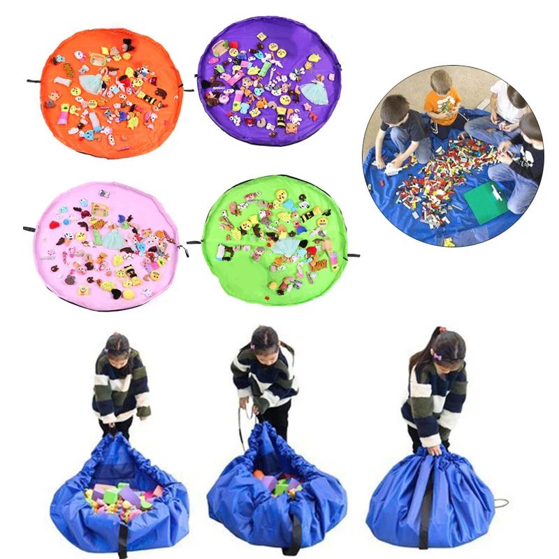 Foldable Play Mat Large Toy Storage Bag With Drawstring 1