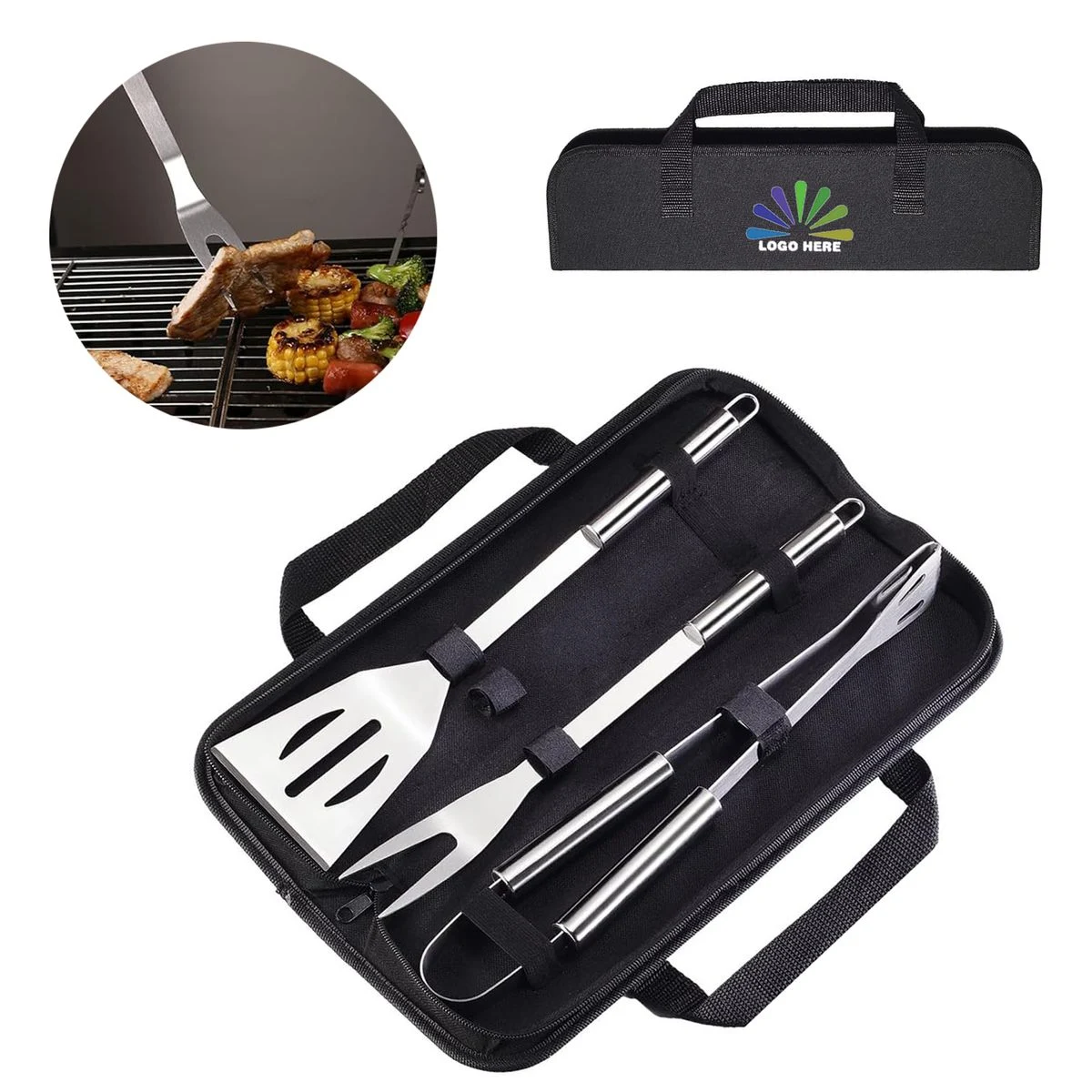 4-Piece Barbeque Grilling Tool Set 1