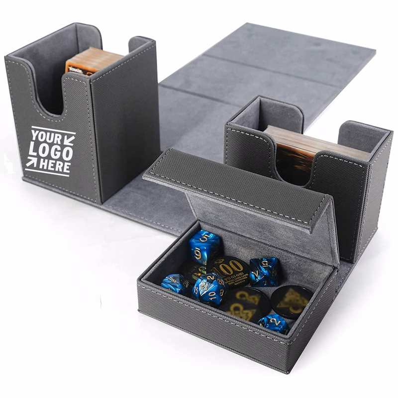 Card Box Holder with Flip Tray