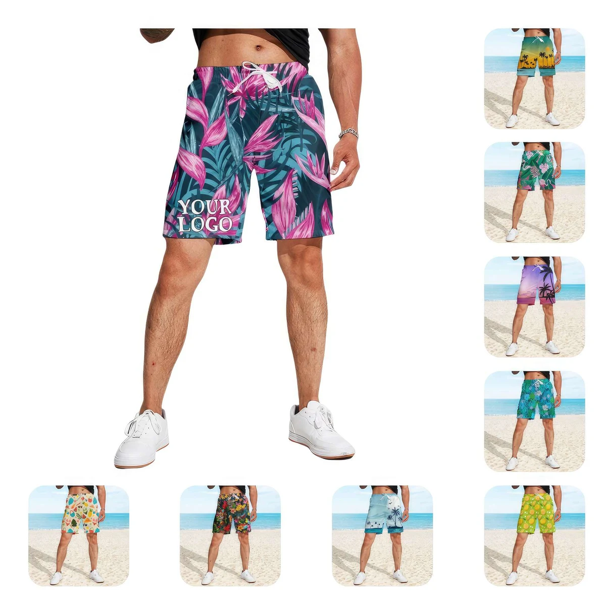 Digital Printing Swimming Trunks Beach Shorts 1