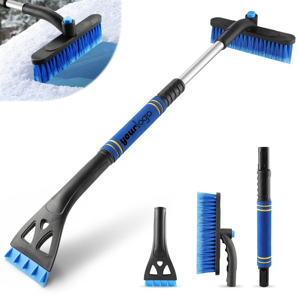 Telescopic Snow Brush and Ice Scraper for Cars 1