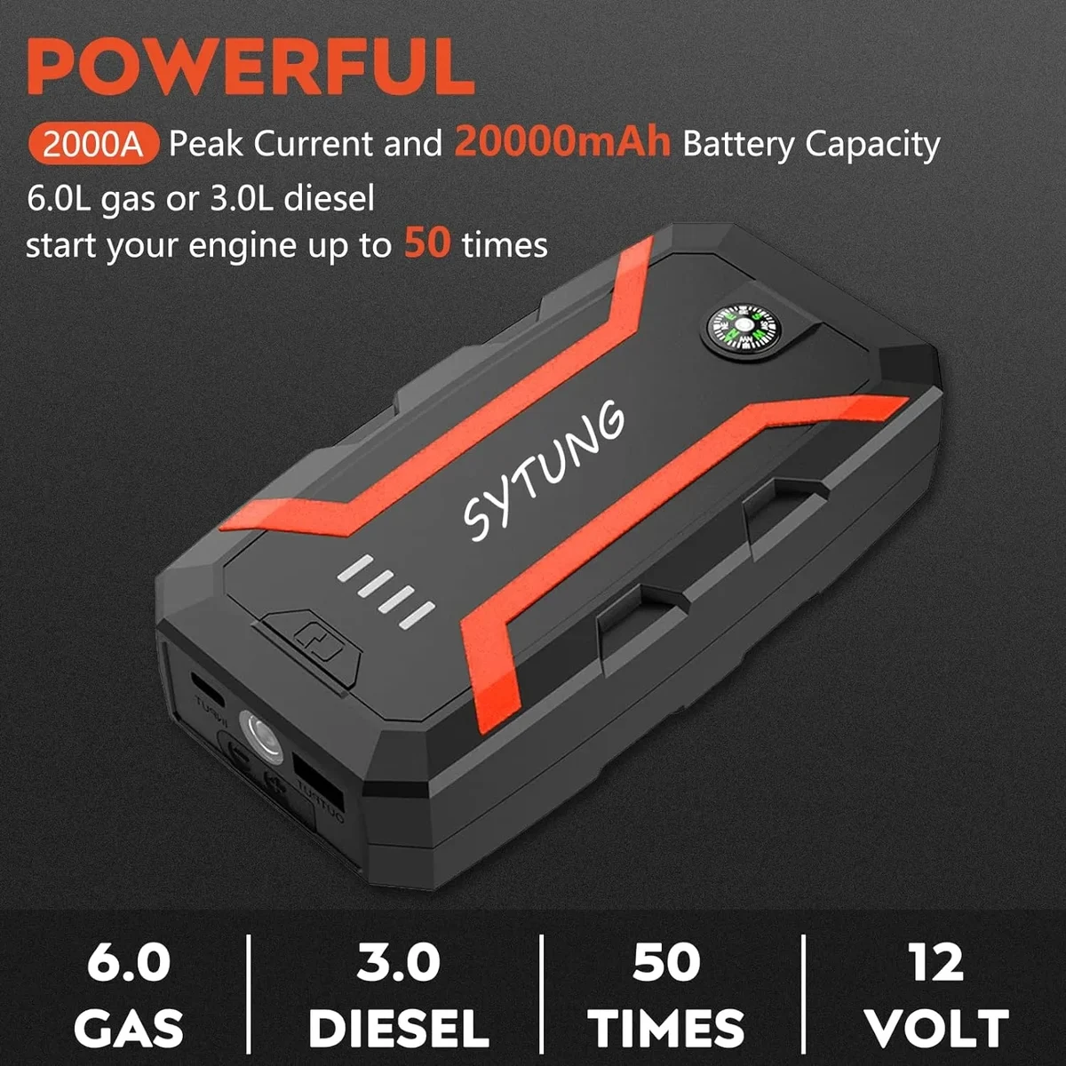 Hot Selling Multi-Function Car Emergency Booster Battery 1