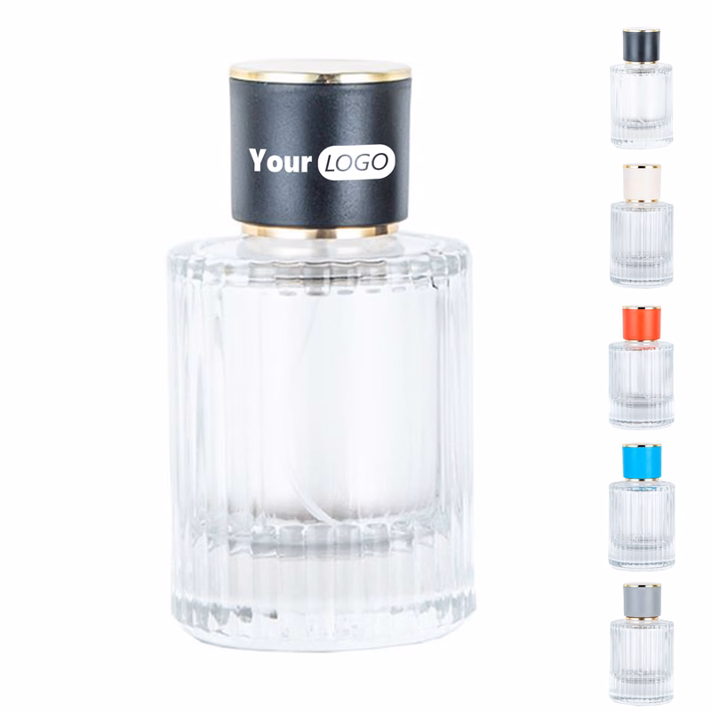 1.7oz Vertical Stripe Glass Perfume Bottle