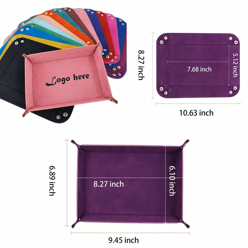 PU Leather Foldable Valet Tray