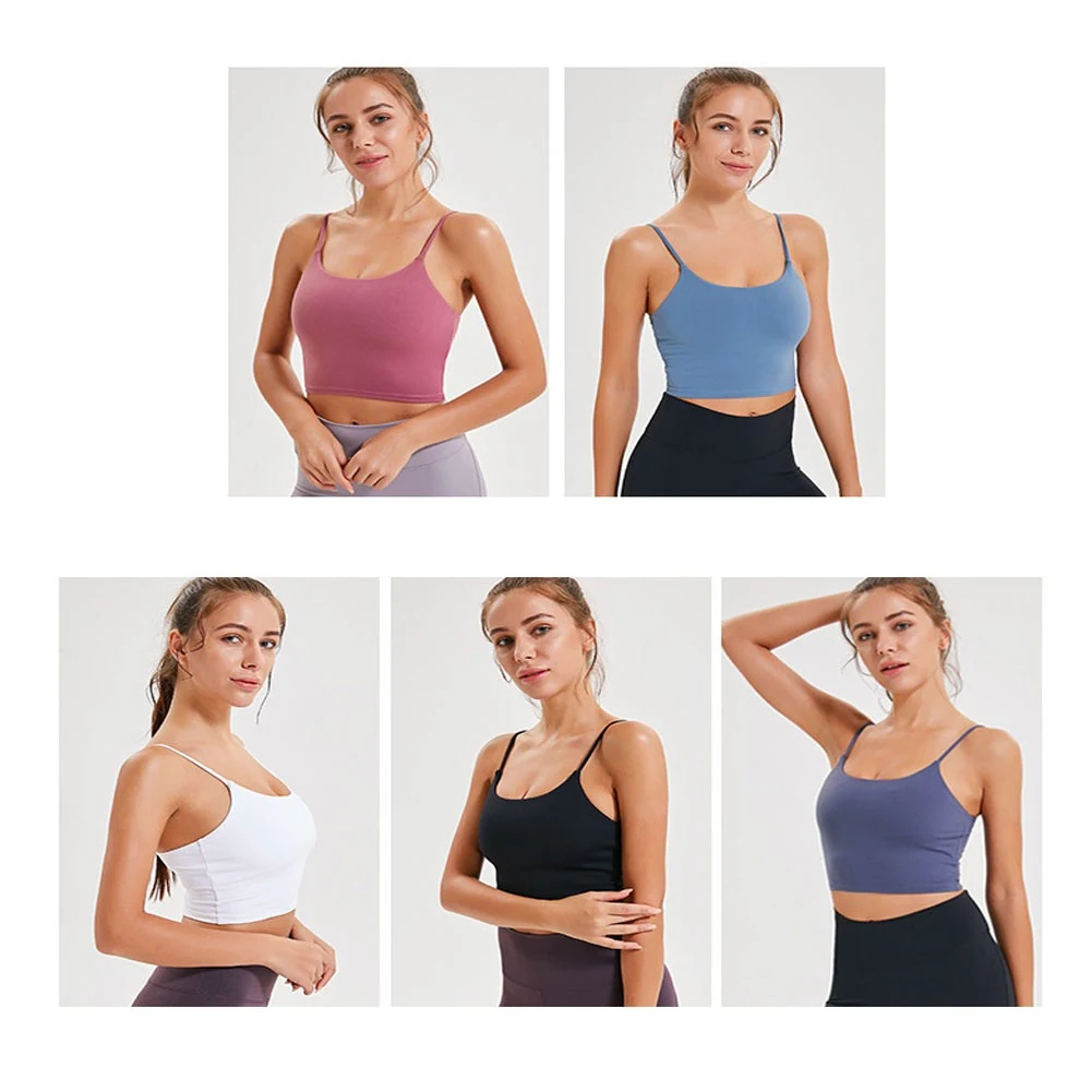Women Padded Sports Bra Fitness Workout Running Shirts Yoga 1