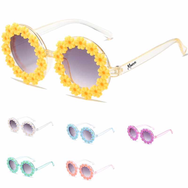 Round Flower Sunglasses
