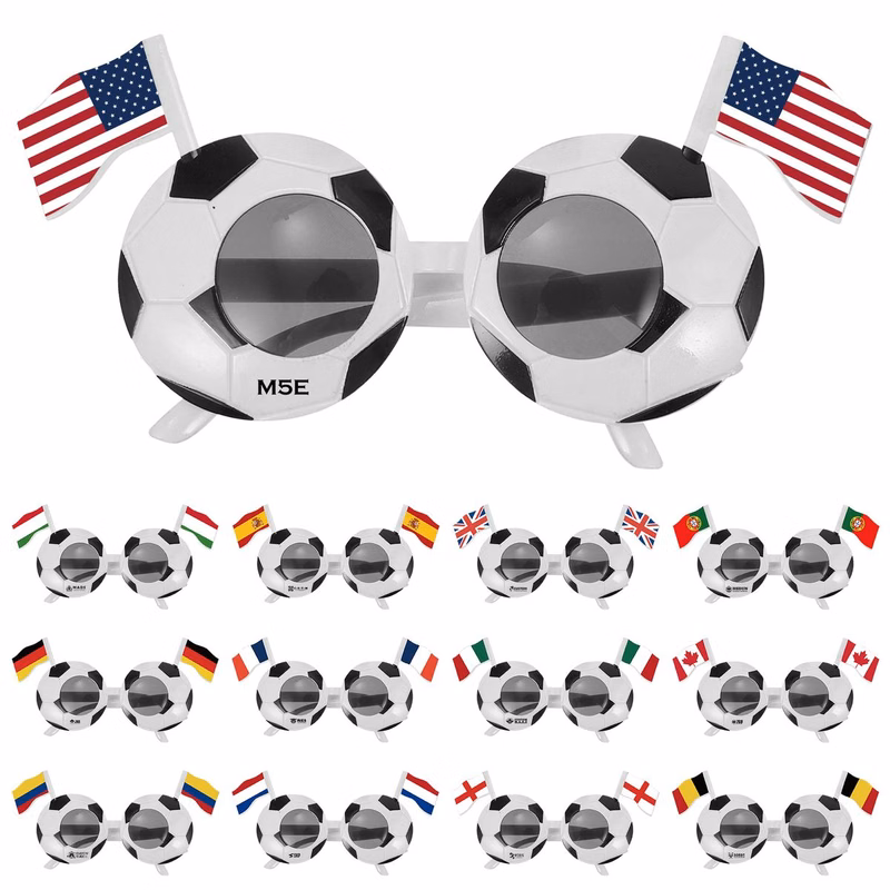UV400 World Cup Soccer Fan Glasses – Dual-Side National Flag Design