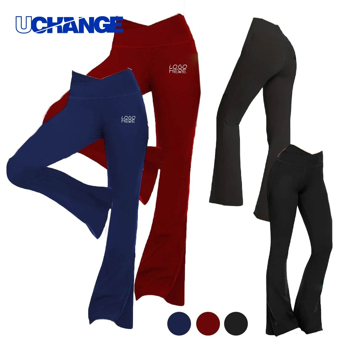 High-Waisted Bootcut Yoga Pants Apparel 1