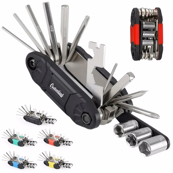 Custom Multi Tool Folding Repair Kit with Hex Wrenches and Bottle Opener — Portable Promo