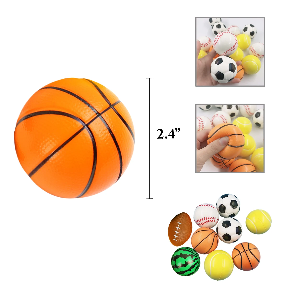 MOQ100 PU Stress Relief Balls Elastic Squeeze 1