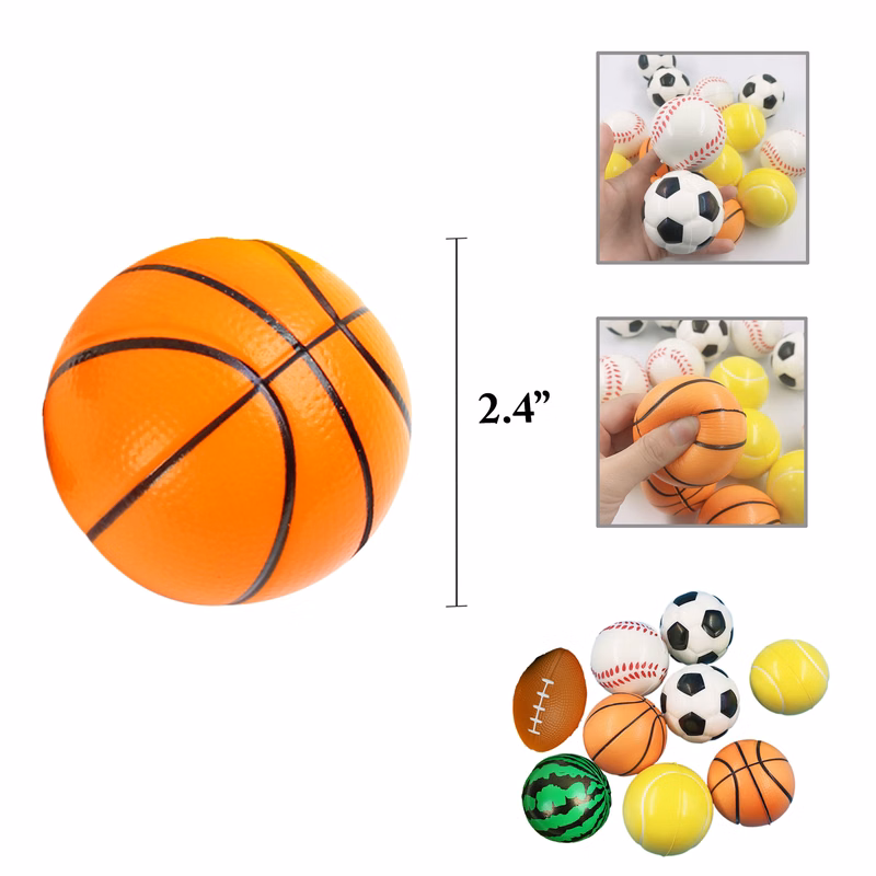 MOQ100 PU Stress Relief Balls Elastic Squeeze