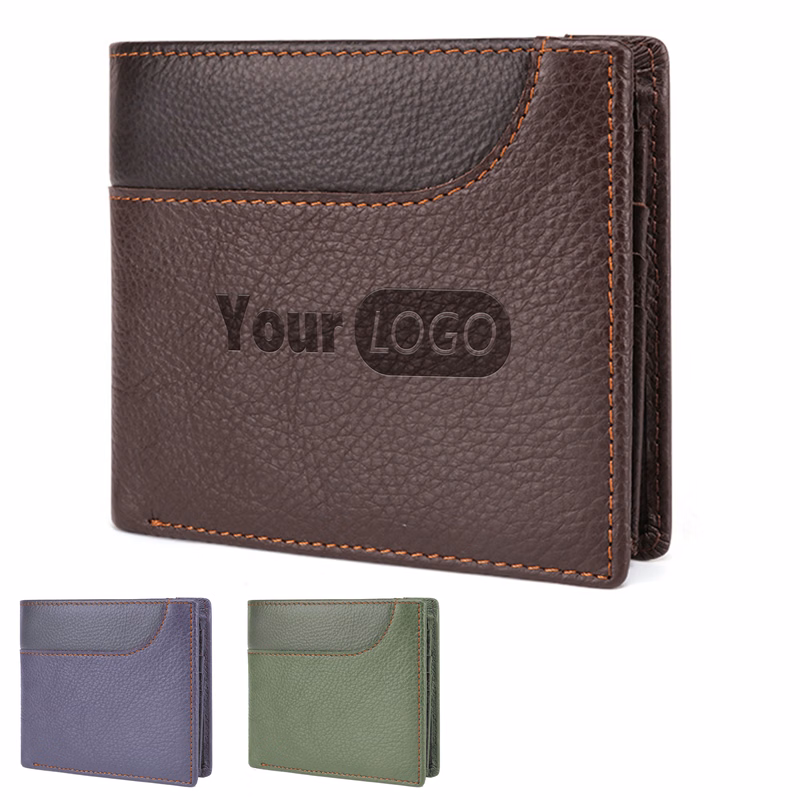 Cowhide Men's Large Capacity Multi Slot Zero Wallet