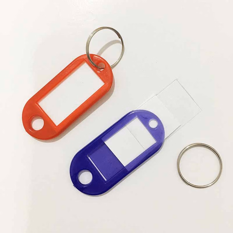 Plastic Key Tags With Label Window