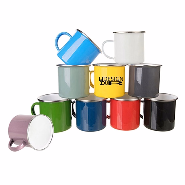 12oz Enamel Mug Coffee Cup MOQ50